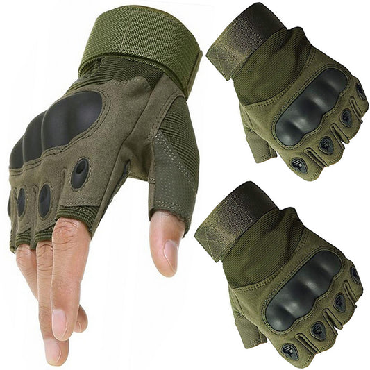 1pair Tactical Gloves ForMen And Women, Summer Half Finger Outdoor Work Gloves For Sports Motorcycle Cycling Tactical Training Hiking Camping Climbing