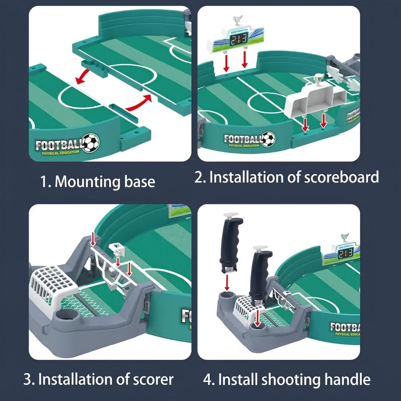 Deluxe Family Table Soccer Board Game - Double-Sided Competitive Fun for Kids Ages 3-6 - Promotes Social Interaction, Develops Fine Motor Skills and Hand-Eye Coordination - Perfect for Indoor Playdates and Birthday Parties