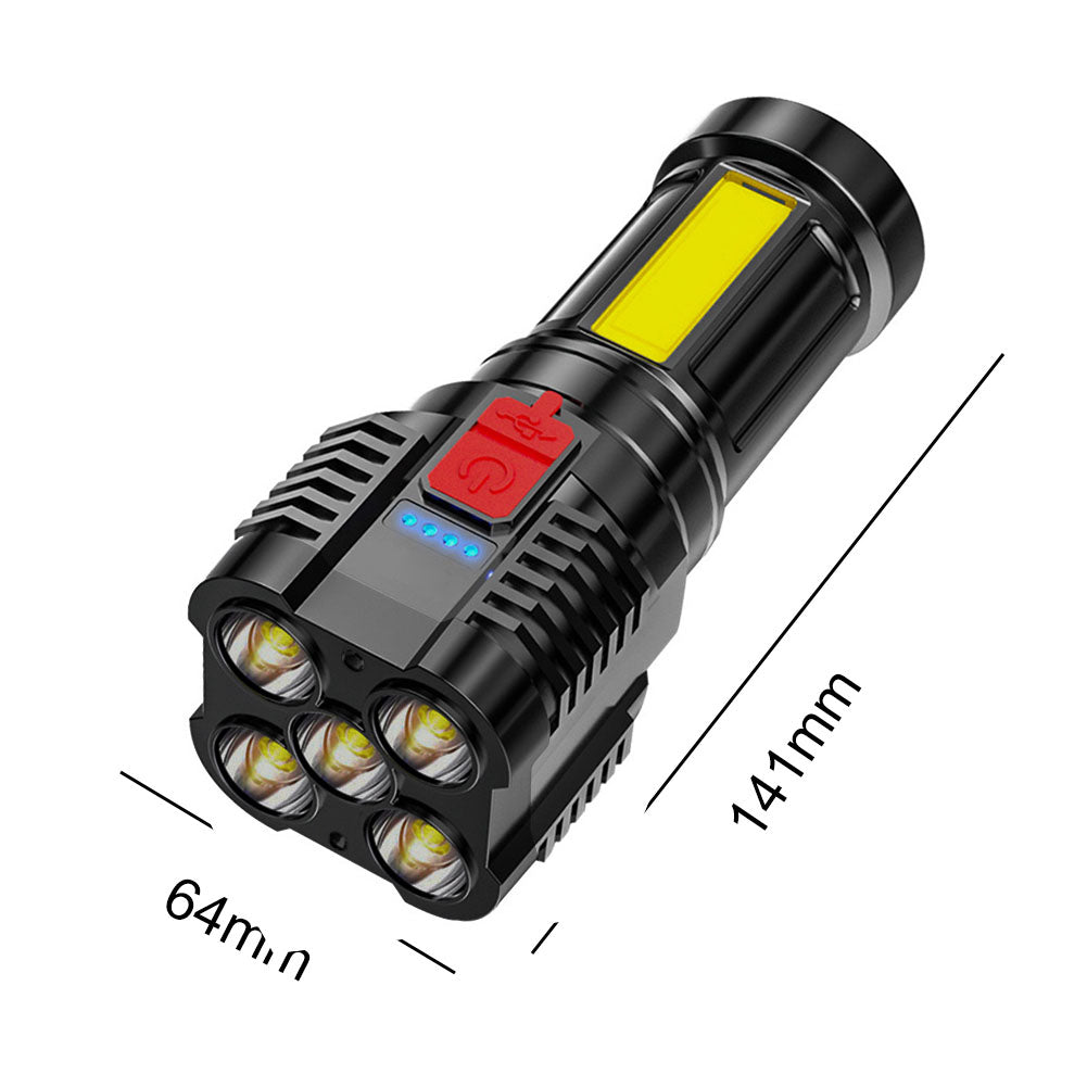 Rechargeable Flashlight 500 Lumens 4 Modes IPX4 Waterproof Super Bright Led Flashlight For Outdoor Camping Torch