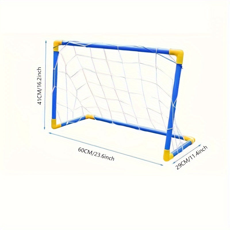 Youngsters' Soccer Set with Portable & Detachable Goal - Perfect for Indoor/Outdoor Play, Family Bonding, Birthday & Holiday Gifts