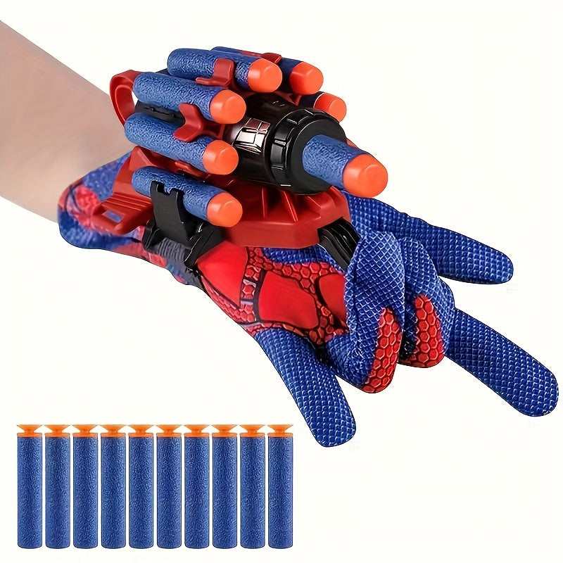 Launcher Spider Gloves, Spider Web Shooting Toy, Soft Bullet Launcher Wrist Accessory, Christmas, Halloween, Thanksgiving Gifts