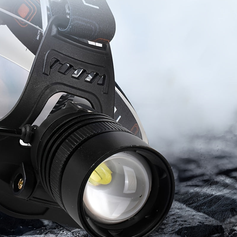 Powerful LED Headlamp, 18650 Usb Rechargeable Flashlight, 3 Modes Super Bright Headlight