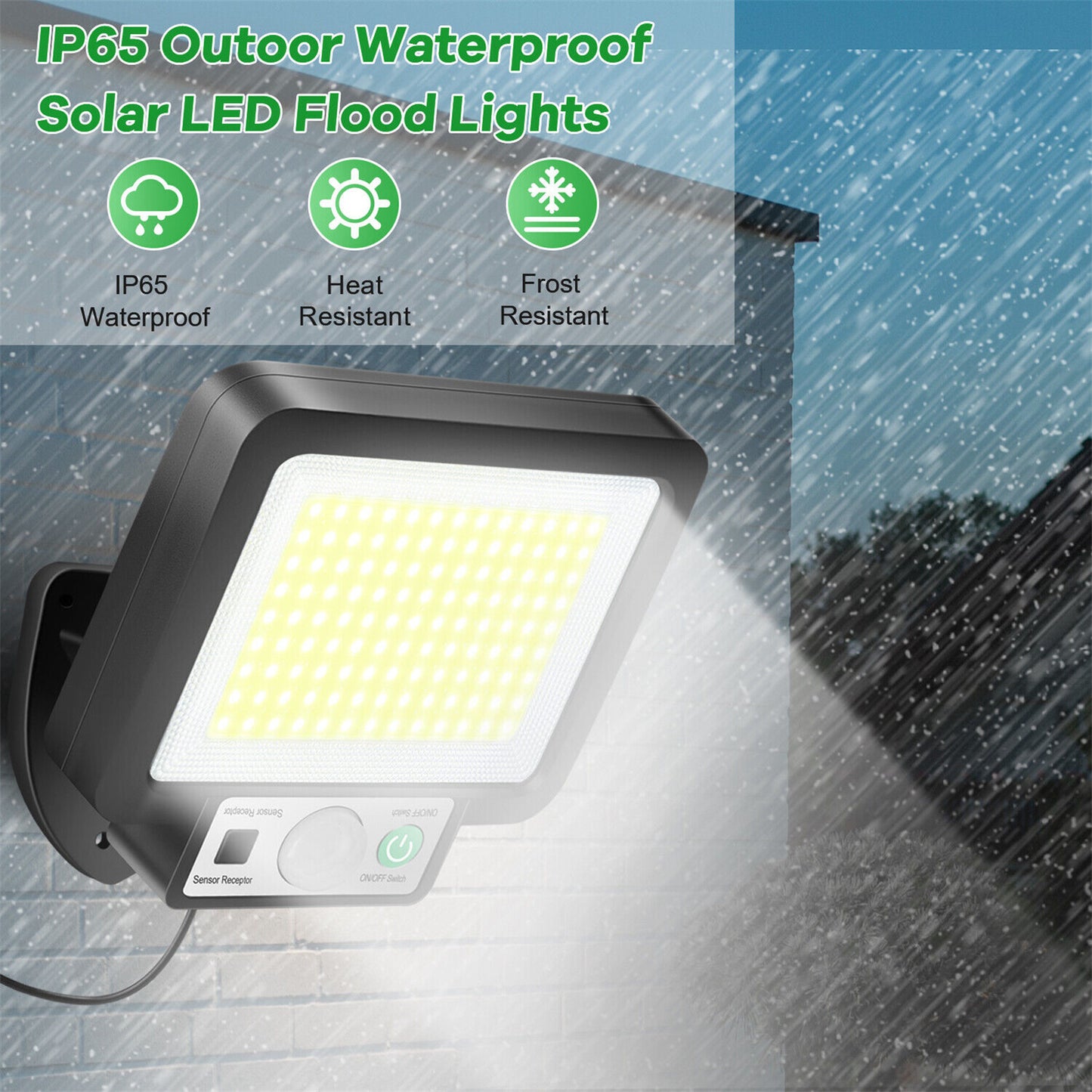 Solar Light Waterproof Solar Powered Wall Light Outdoor Wall Emergency Street Security Lamps for Garden Emergency Street Lamps