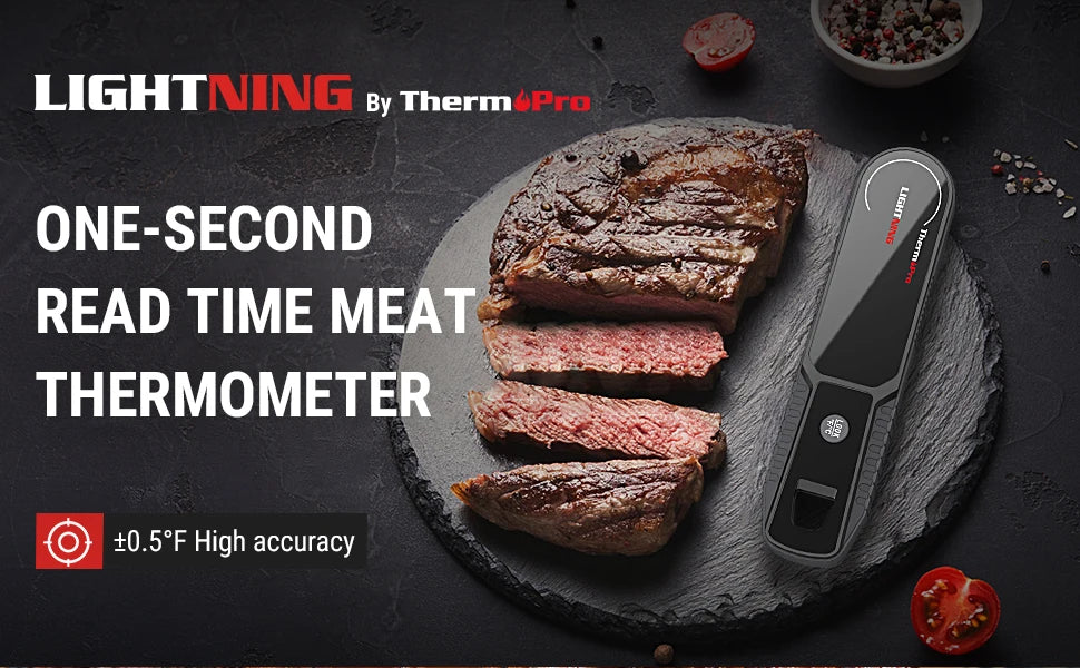 ThermoPro TP622 Backlight Digital BBQ Meat Fast Reading Thermometer For Kitchen Cooking With Automatic Rotating Display