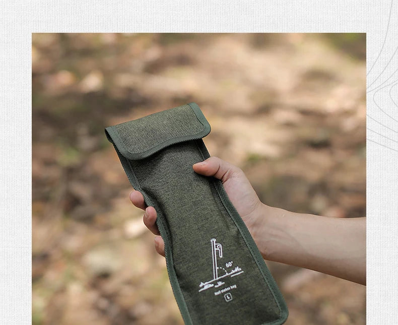 Outdoor Camping Tent Pegs Storage Bag Oxford Cloth Hammer Wind Rope Accessories Storage Nail Supplies Travelling Tent Storage