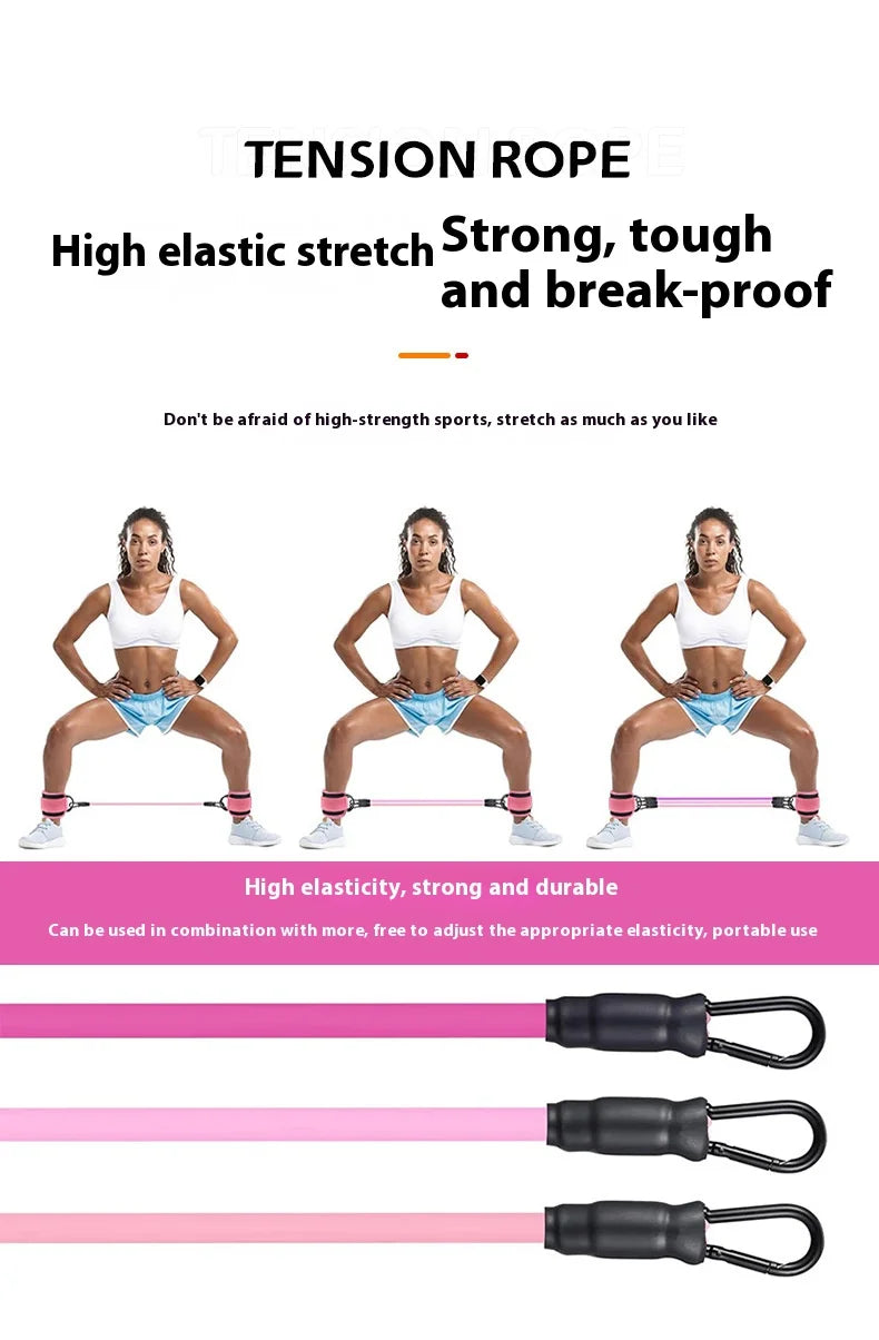 Resistance Bands Set with Ankle Straps, Glutes Workout,Butt Exercise Equipment for Women Legs and Glutes for Home fitness，Gym