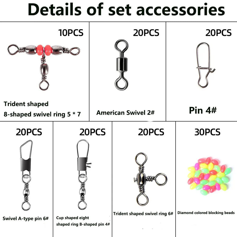 Carp Fishing Gear Kit Beads for Fishing Set Tols Fihing Fish Carpfishing Goods Tackle Accessory Items Artificial Bait Swivel All