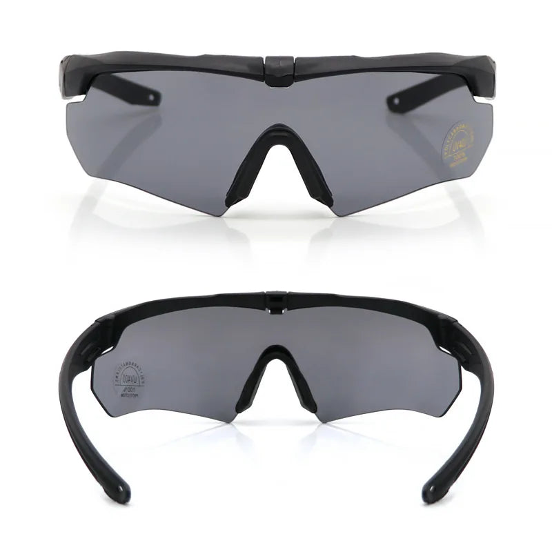 New Polarized Tactical Goggles 3 Lens Set Climbing Glasses Outdoor Sports Windproof Dustproof Safety Protective Glasses Eyewear