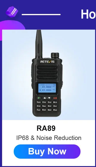 Retevis RA89 10W Walkie Talkie Long Range Communication Radio Walkie-talkie Ham Two-way Radio Communicator FM VHF UHF Waterproof