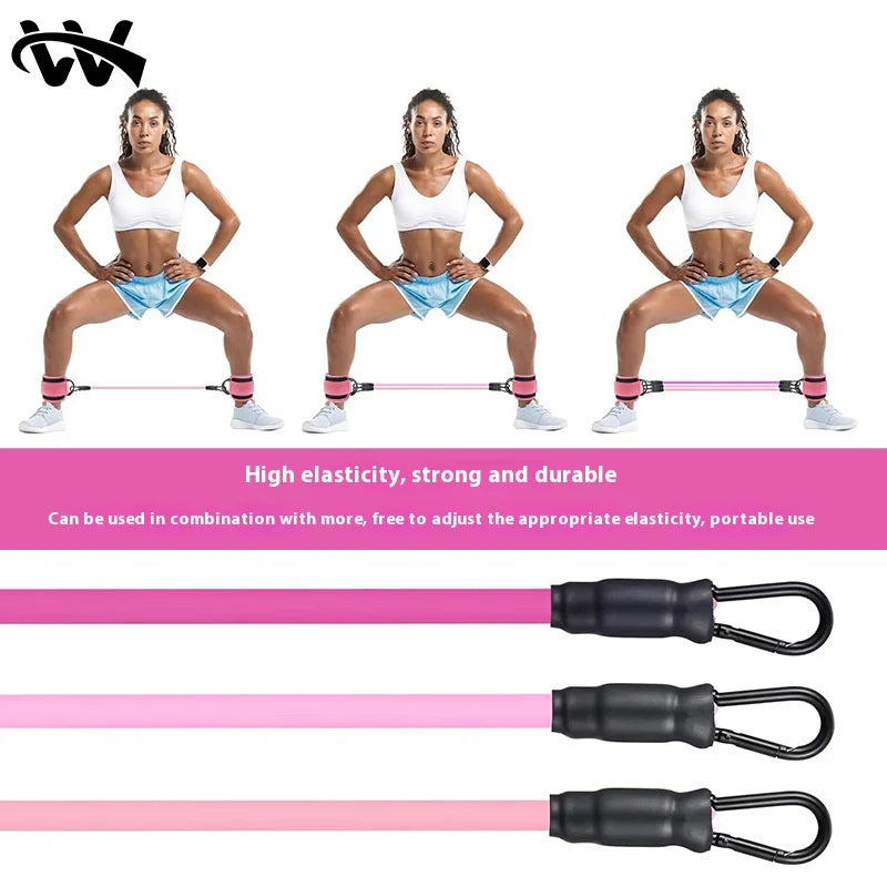 Resistance Bands Set with Ankle Straps, Glutes Workout,Butt Exercise Equipment for Women Legs and Glutes for Home fitness，Gym