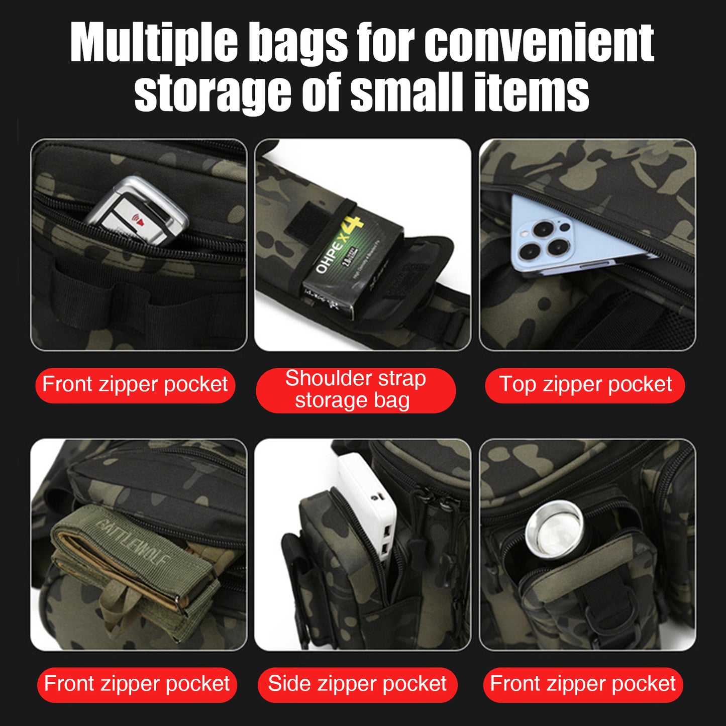 Fishing Tackle Bag Single Shoulder Crossbody Bags Waist Pack Waterproof Fish Lures Gear Utility Storage Fishing Box Bag Dropship