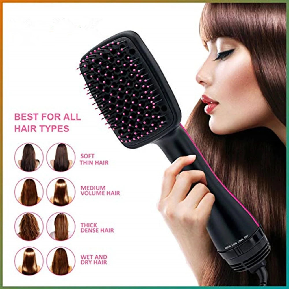 Kemei Electric Hot Air Brush 2 In 1 Hair Dryer Brush Hair Curlers Brush Professional Hairdryer Hairbrush Travel Blow Dryer Comb