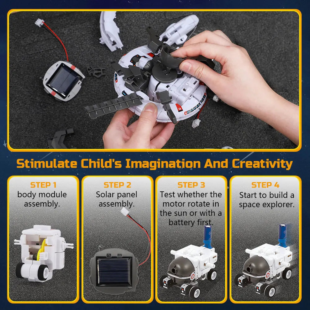 STEM Solar Robot Educational Toys Technology Science Kits Learning Development Scientific Fantasy Toy for Kids Children Boys