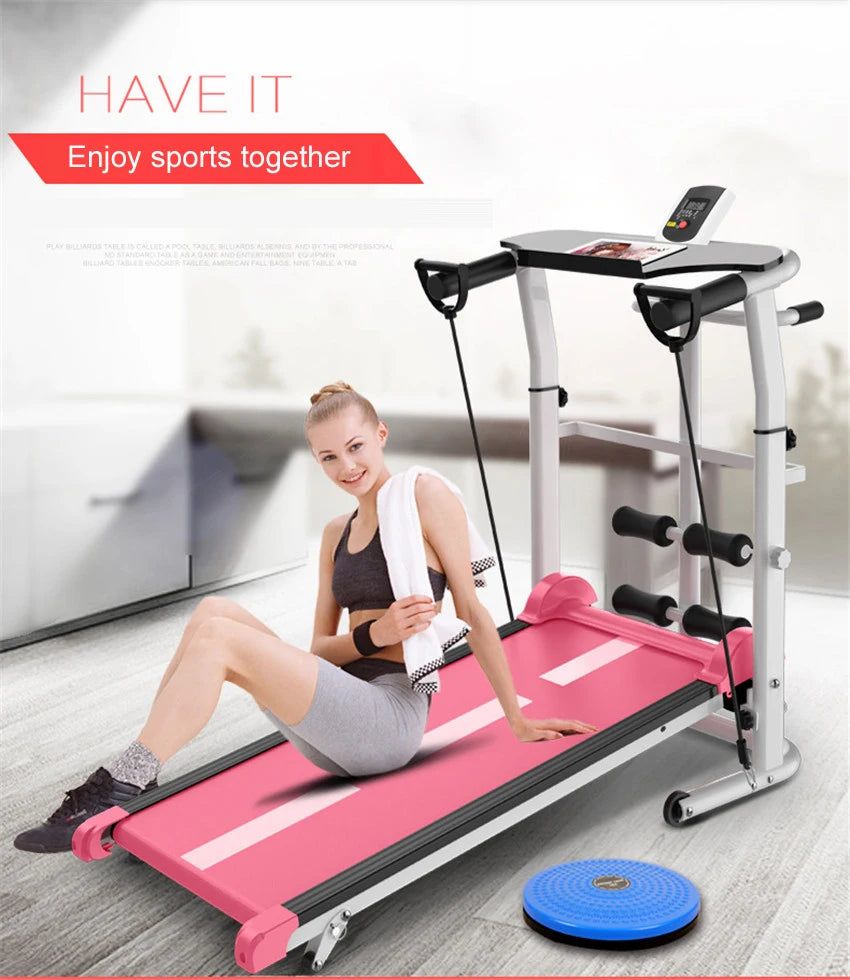 A3 New Treadmill, Folding Mechanical Treadmill, Fitness Treadmill, Multi-function Silent Fitness Equipment Treadmill With Belt