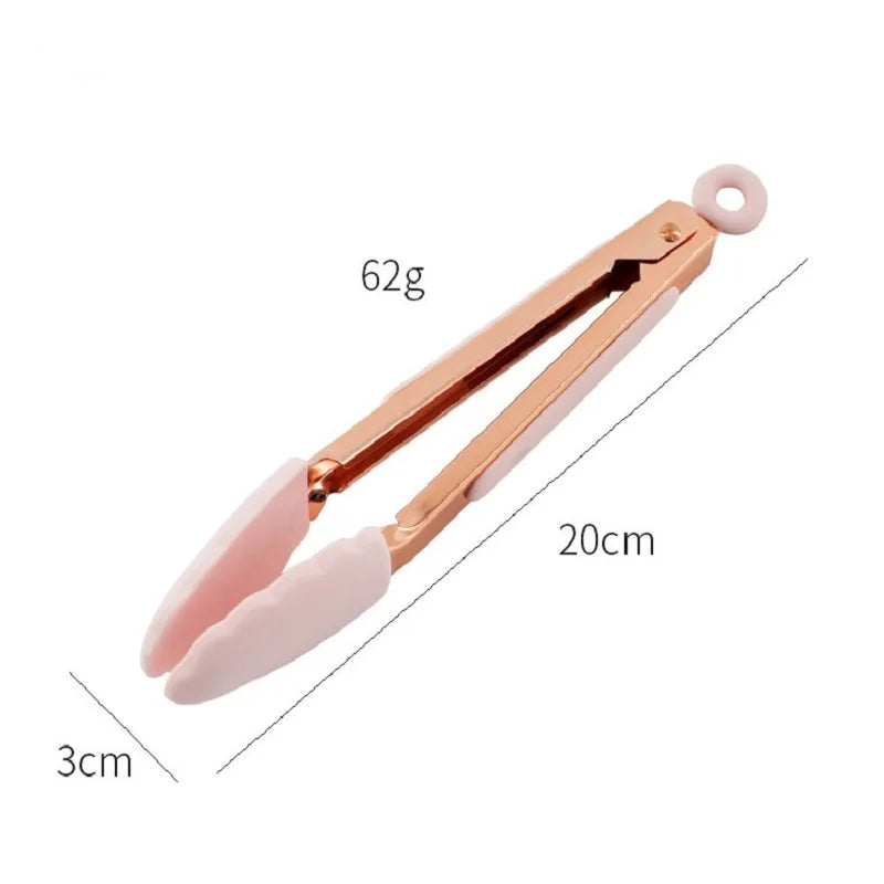 7/9 inch Small Silicone Clips Bread Barbecue tongs Steak Clip Food Clips BBQ Cooking Baking Salad Kitchen Accessories