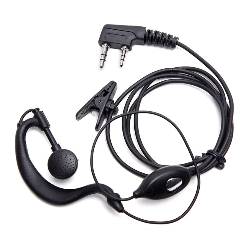 2 Pin K Type Earpiece Headset with PTT MIC Walkie Talkie Headphone Earphone for Kenwood BAOFENG Radio High Quality Hot Sale