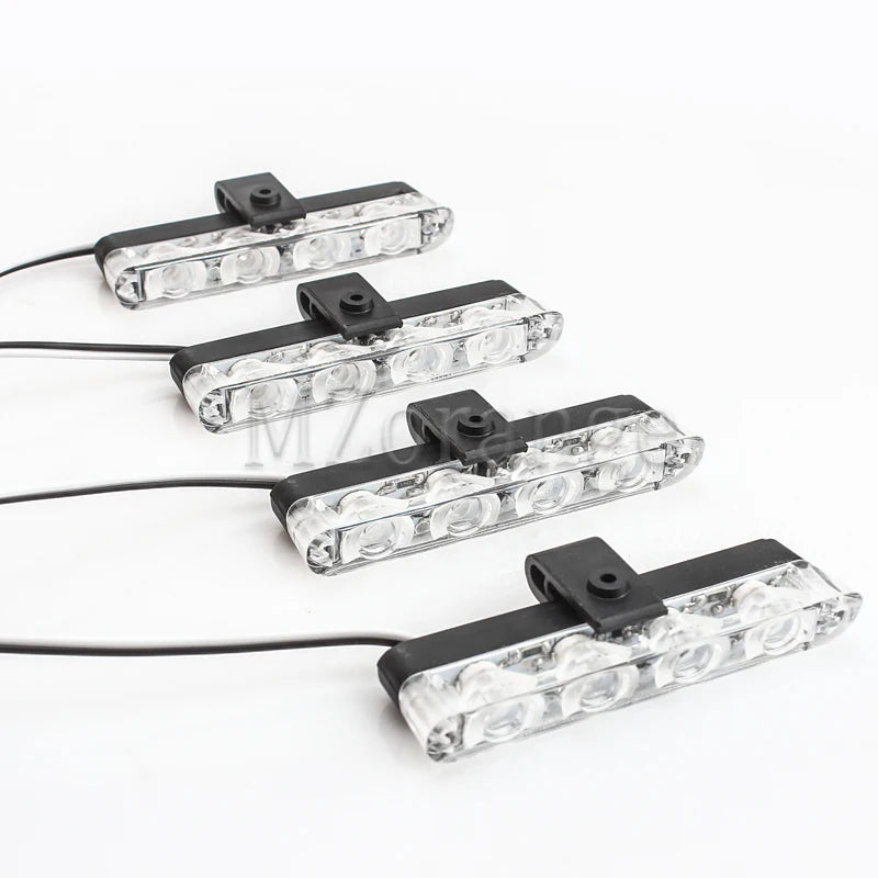 4 Pcs 4 Leds Police Lights LED Police Flasher FSO LED Strobe Ambulance Wireless Remote Warning Lamp Car Truck Stroboscope Light