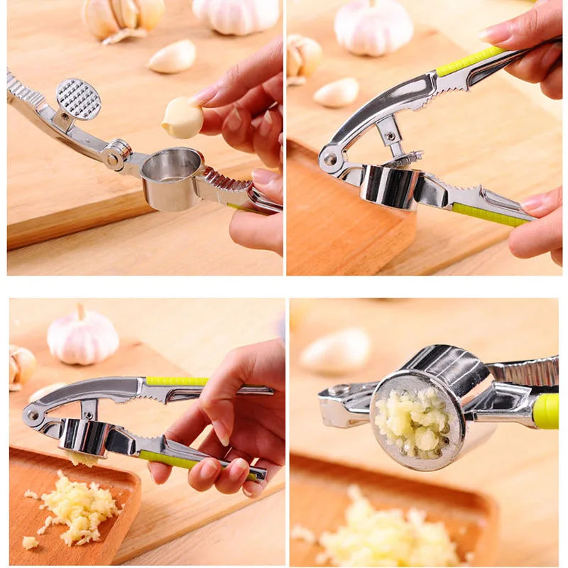 Garlic Press Crusher Squeezer Masher Home Kitchen Mincer Tool Stainless Steel Kitchen Accessories Cuisine Outils Accessoires