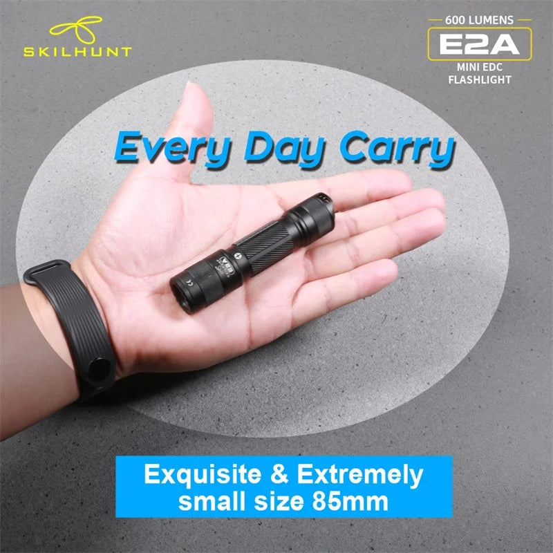 New arrive Skilhunt E2A 600 lumens Compact Pocket EDC Mini LED key light 14500 / AA Flashlight