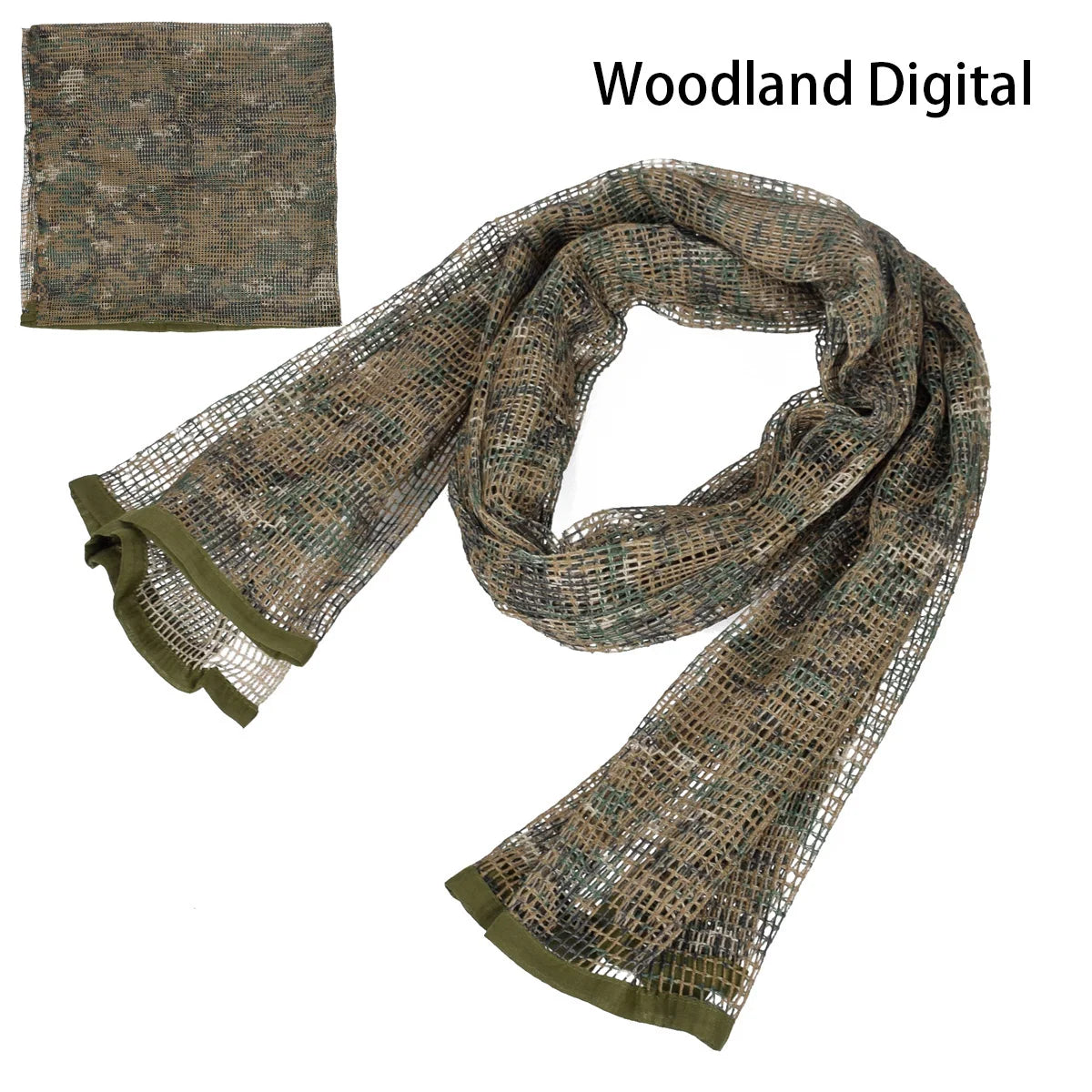 Cotton Camouflage Tactical Mesh Scarf Sniper Face Veil Camping Hunting Multi Purpose Hiking Scarve Ghillie Suit Clothes