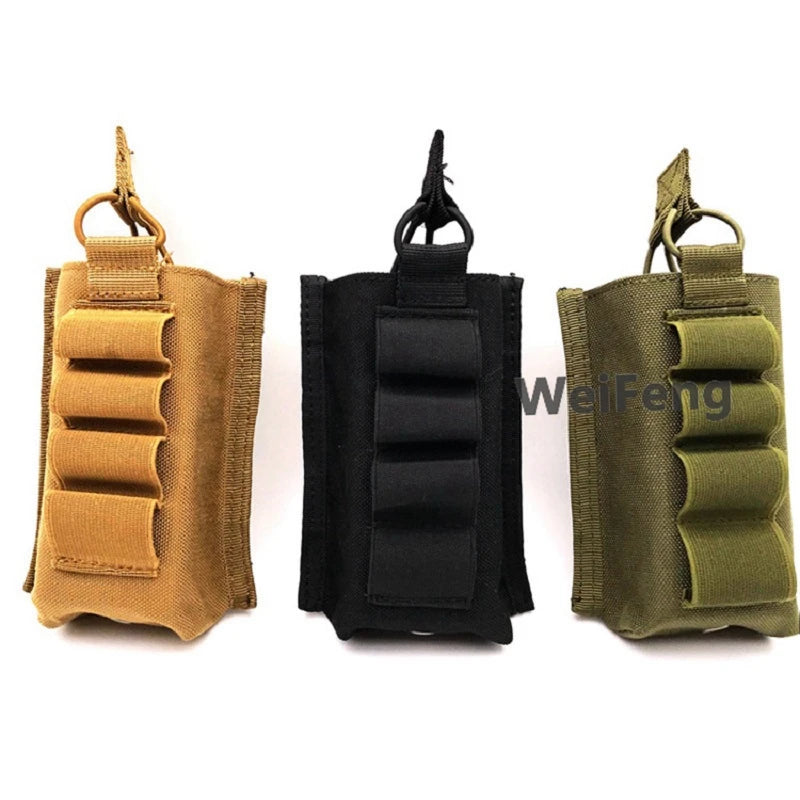 Tactical Molle 12GA 12 Gauge Ammo Shells Shotgun Bag Rifle Gun Reload Magazine Pouch for AK AR 15 Mag Bag Hunting Gear