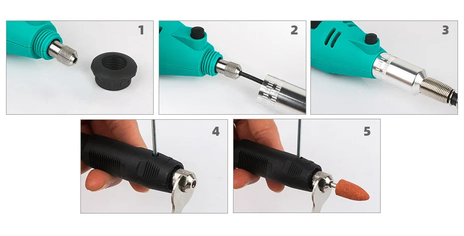 220V/110V Mini Rotary Tool DIY Mini Dremel Drill Power Tool Mini Grinder Hand Drill Polishing Machine With Dremel Accessories