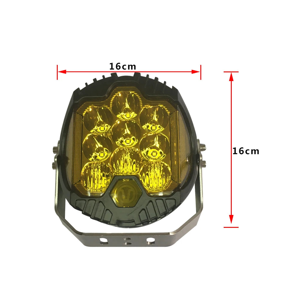 7 Inch Yellow Lens Light Bar 90w Vehicle Led Work Lights Lantsun