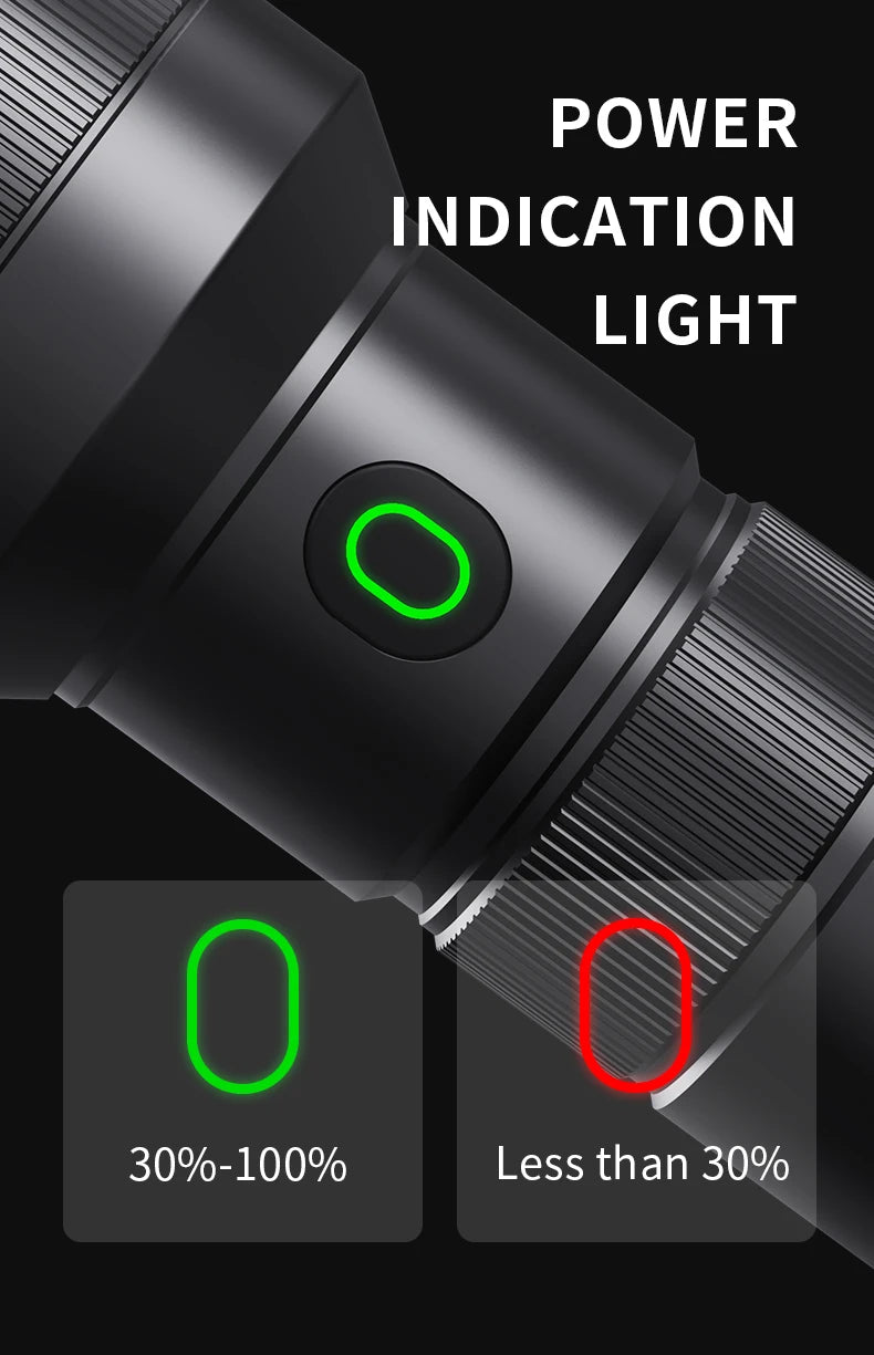 LEP White Laser Flashlight 1200-1500 Meters SF2 White Laser Light Rechargeable 21700 Battery Tactical Military Search Flashlight