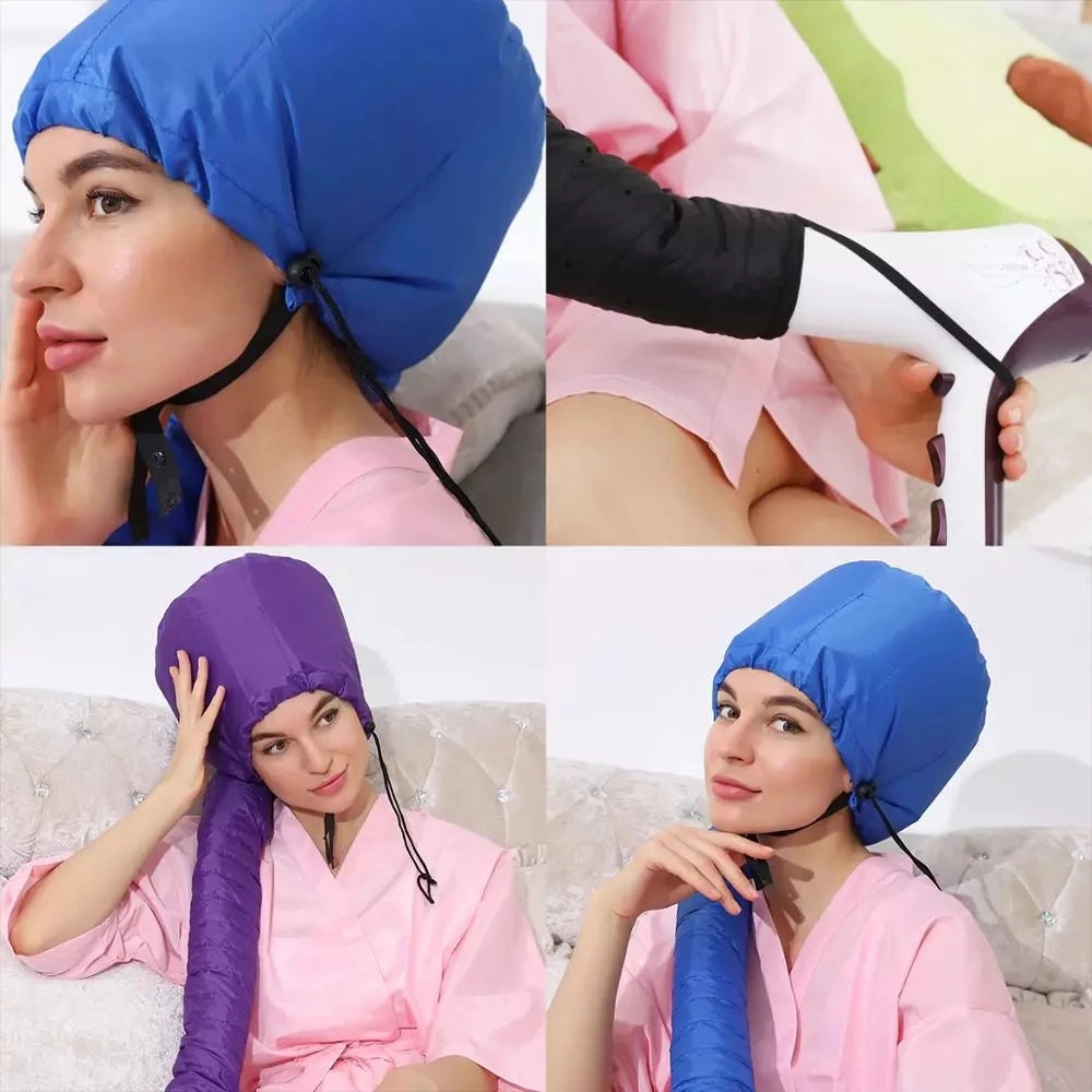 Portable Soft Hair Drying Cap Adjustable Womens Hair Hairs Blow Dryer Quick Dryer Cap Home Hairdressing Salon Supply Accessories