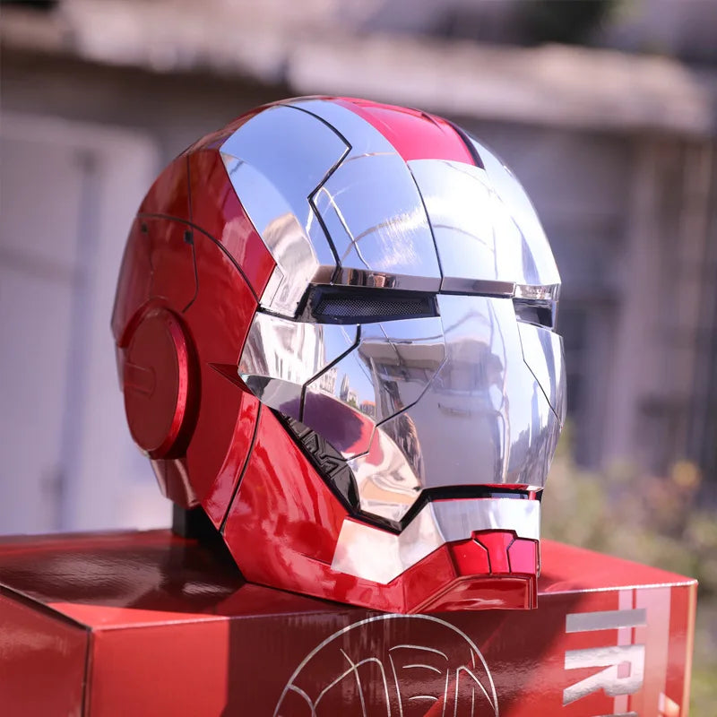 Marvel MK5 Helmet Cosplay Iron Man Electric Multi-piece Opening And Closing Voice Control Eyes Model Toy For Children Adult Gift