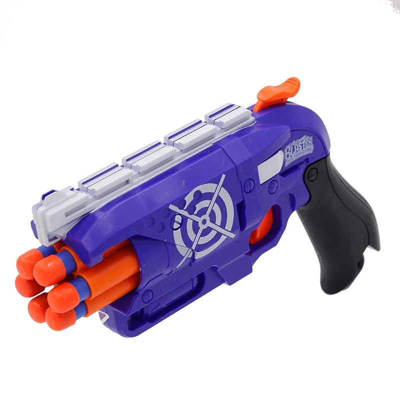 New Arrival Manual 6-Shot Revolver Soft Bullet Gun Suit for Nerf Bullets Toy Pistol Gun Dart Blaster Toys for Children