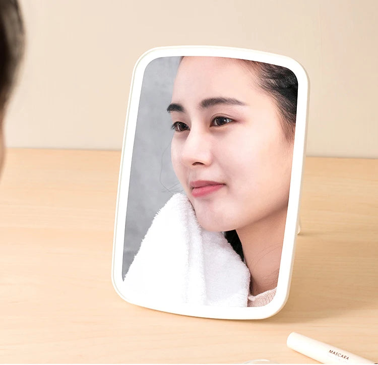 Original Youpin Led Light Mirror Jordan judy Intelligent  Makeup Mirrors Portable Rechargeable Desktop Touch-Screen Mirror