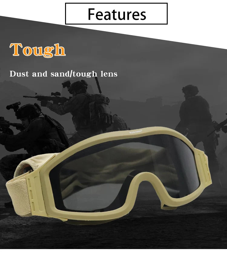 Tactical Glasses Men Shooting Hunting Glasses Military Gear Army Glasses Goggles Aisrsoft Paintball Protective Eye Glasses