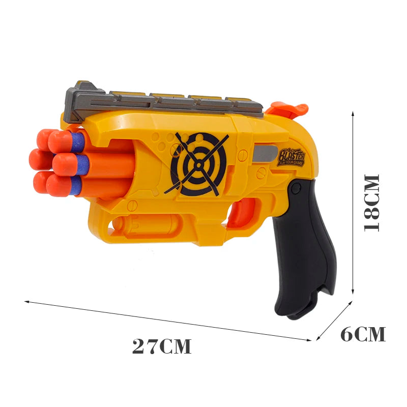 New Arrival Manual 6-Shot Revolver Soft Bullet Gun Suit for Nerf Bullets Toy Pistol Gun Dart Blaster Toys for Children