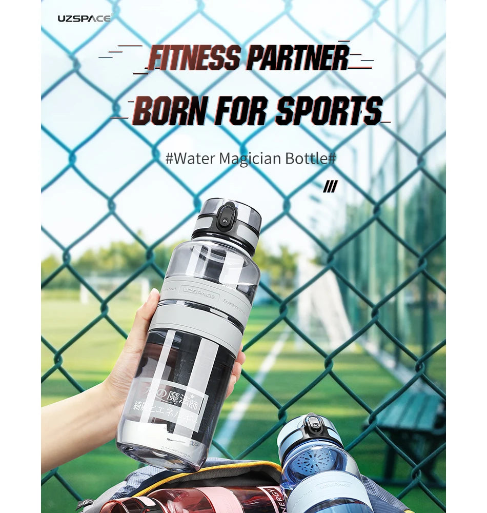 1.5/2L Sport Water Bottle Large capacity Portable leakproof Shaker Outdoor Fitness Bottle EcoFriendly Plastic Drinkware BPA Free