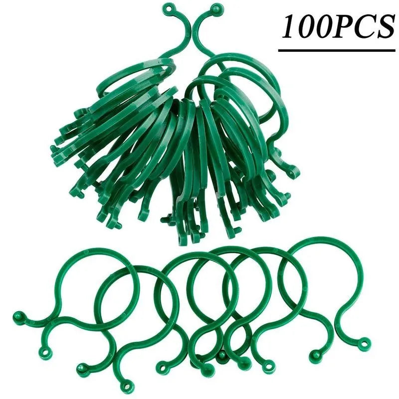 50pcs/100pcs Garden Clips Trellis for Vine Vegetable Tomato To Grow Upright Garden Plant Stand Tool Accessories Plant Support