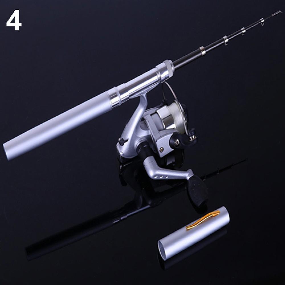 Telescopic Mini Pen Shape Portable Pocket Fish Spinning Rod Pole with Fishing Reel