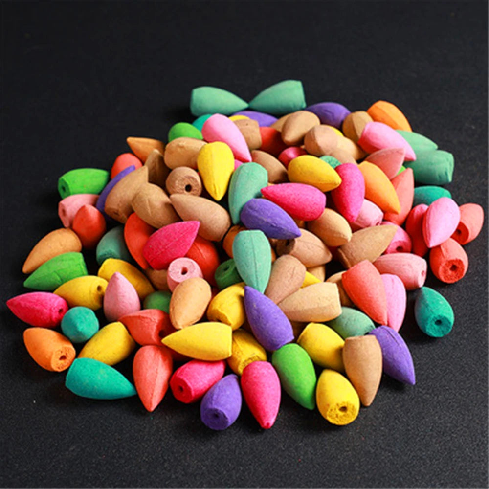 50/100pcs Incense Cones Use for Incense Burner Flower Tower Incense Granule Lavender Sandalwood Aloes Mixed Odor