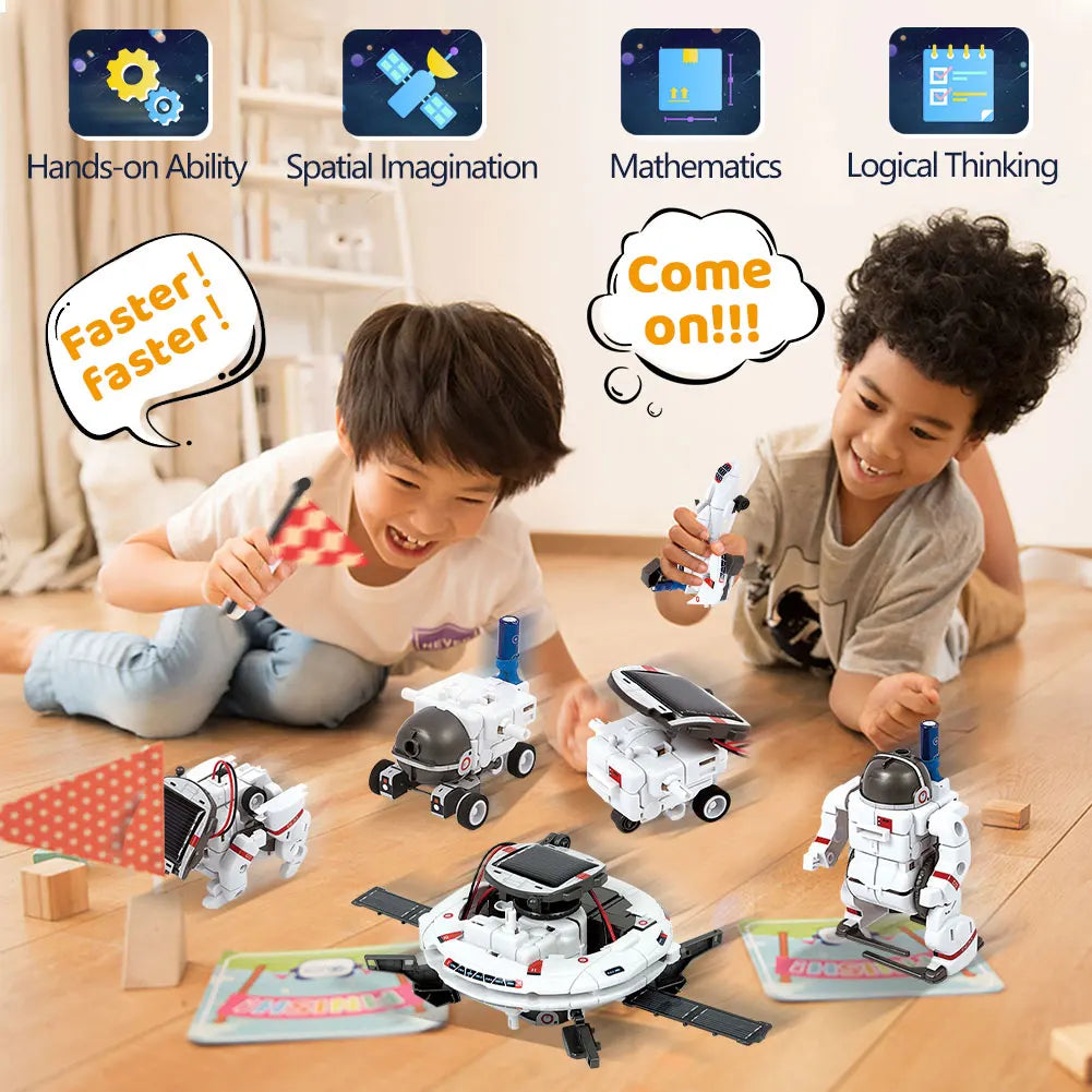 STEM Solar Robot Educational Toys Technology Science Kits Learning Development Scientific Fantasy Toy for Kids Children Boys