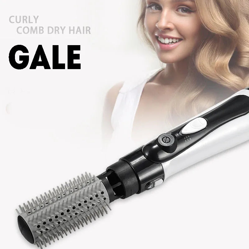 hair dryer Curling Hair 2 In 1 Brush Hot Air Styler Comb Curling Iron Roll Styling Brush Hair Dryer Blow With Nozzles SU404