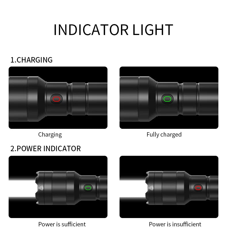 LEP White Laser Flashlight 1200-1500 Meters SF2 White Laser Light Rechargeable 21700 Battery Tactical Military Search Flashlight