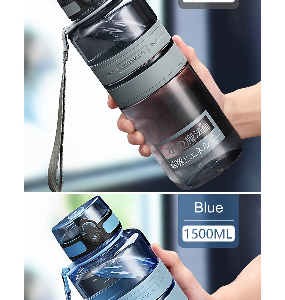 1.5/2L Sport Water Bottle Large capacity Portable leakproof Shaker Outdoor Fitness Bottle EcoFriendly Plastic Drinkware BPA Free