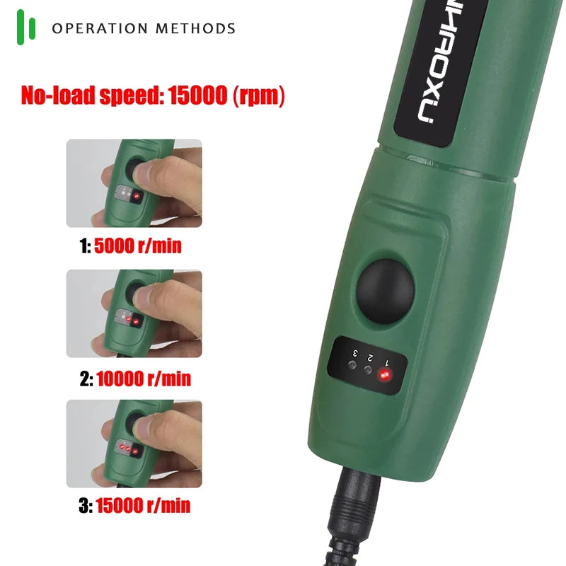 SHENHAOXU 100-240V Mini Drill Engraving-Pen Dremel-Tools Accessoraies-Set Adjustable Grinding With Multifunction power tool