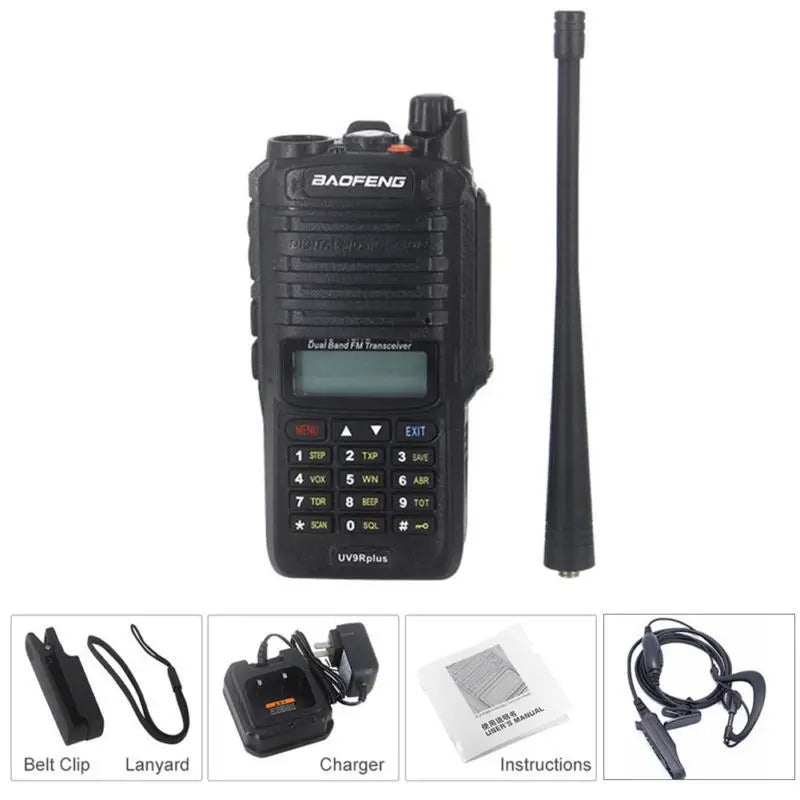 Baofeng UV-9R Plus waterproof Walkie Talkie CB Radio High Power VHF UHF Dual Band Handheld Two Way Radio 10km long range