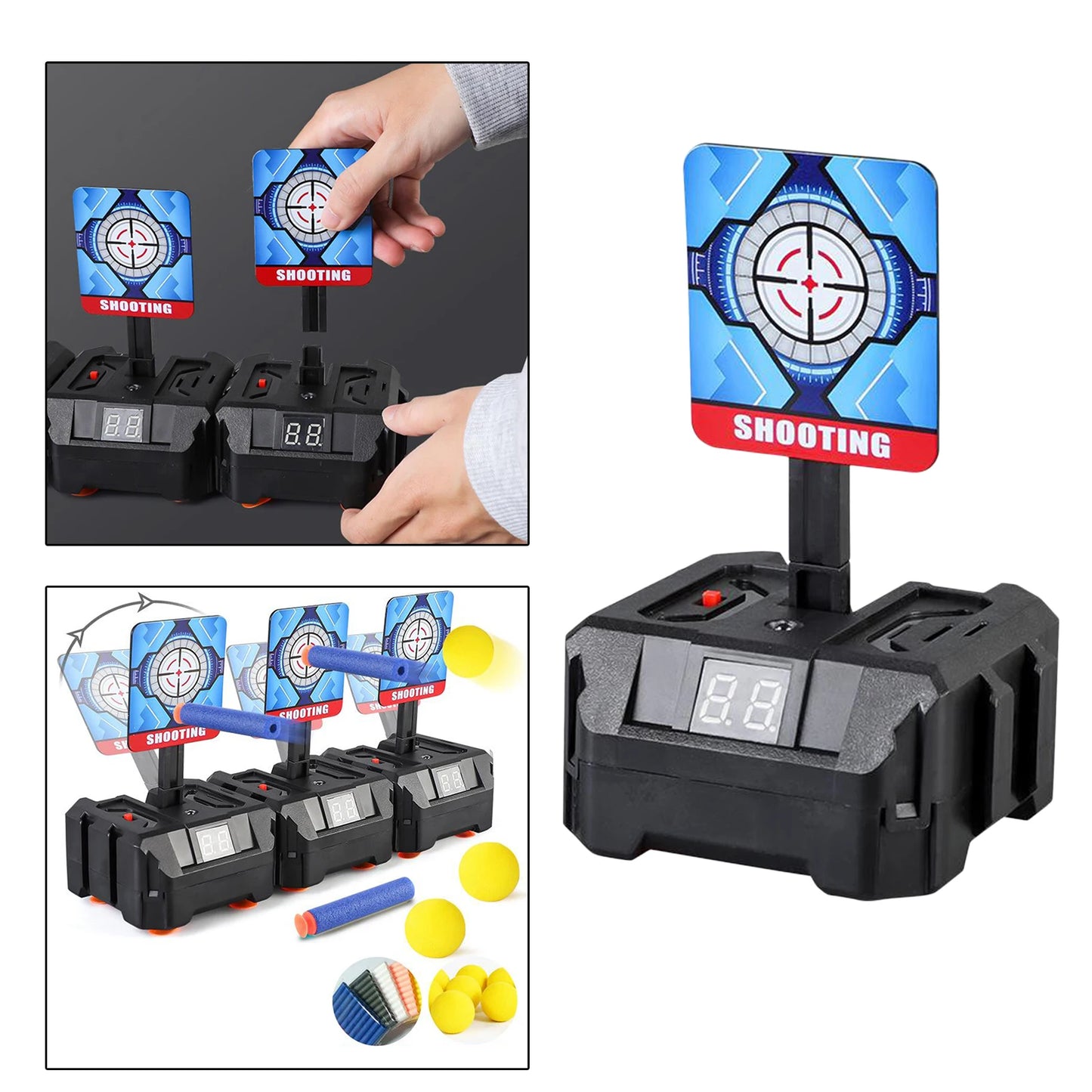 Electric Target Scoring Auto Reset Shooting Digital Target for Guns Blaster Accs