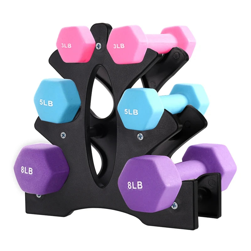 New Dumbbell Rack Stand 3 Tier Dumbbells Weights Handle Stand Holds 30 Pounds Fitness Gym Equipment Accessories