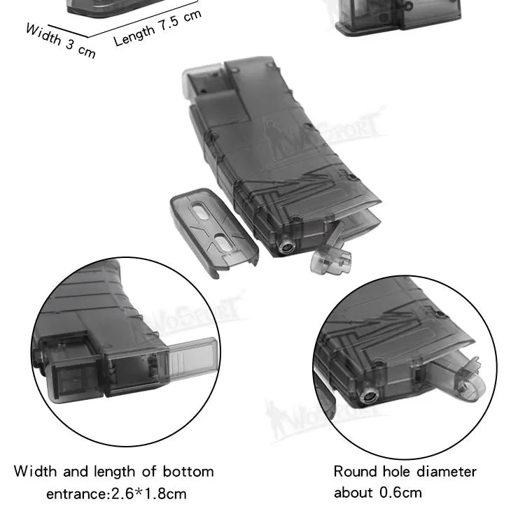 500rd BB Loader Plastic BB Speed loader War Games Combat Tactical BB Loader Paintball Outdoor Hunting Shooting Accessory