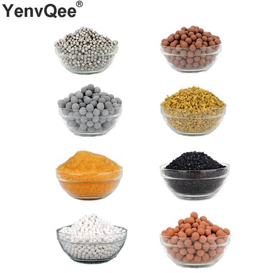 DIY Fill Filter Cartridge Far Infrared Maifan Stone Calcium Sulfite Remove chlorine balls Alkaline Tourmaline KDF Resin Purifier