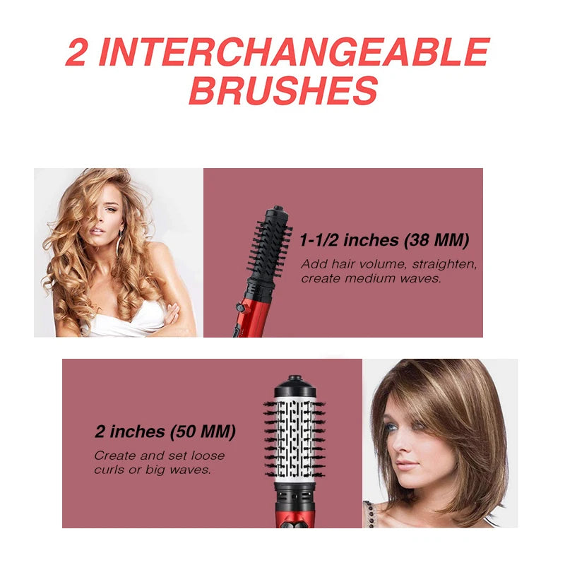 DARSONVAL 3 In 1 Hair Dryer Brush Automatic Rotating Hot Air Brush Electric Comb Multifunction Anion Brush Curling Hair Curl