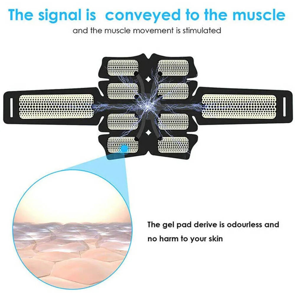 EMS Muscle Trainer Toner Vibration Body Slimming Belt Unisex Abdominal Stimulator Machine Ab Trainer Home Gym Fitness Equiment